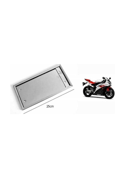 Plakalik Motorsiklet Paslanmaz Krom (Adet) 16Cmx25Cm 248528288