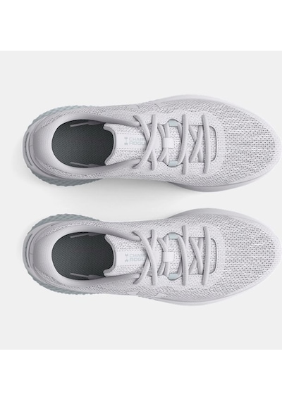 Under Armour UA Kadın W Charged Rogue 3 Knit Spor Ayakkabı 3026147-102 Beyaz - Gri