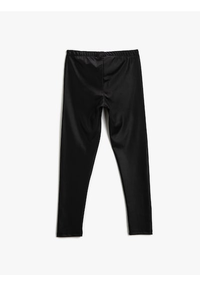Koton Basic Tayt Beli Lastikli Siyah 3wkg40077ak Siyah
