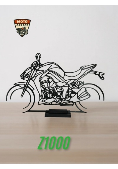 Kawasaki Z1000 Masa Dekoru Naked Motor Figürü - Motosiklet Silüeti