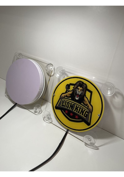 Ahmet Otomotiv Lion King Aslan Kral Cam Önü Logo Tabela 12volt