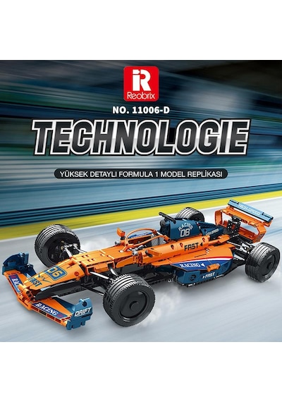 Reobrix Technic 11006-d Mclaren Formula F1 Araba Kumanda&motor Yaratıcı Yapı Blok Seti Building Blocks - 928 Parça