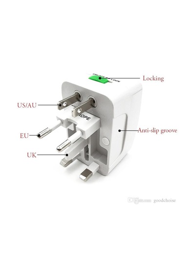 Unıversal Seyahat Adaptörü / 2 Usb Li Çoklu Priz Çevirici Adaptör