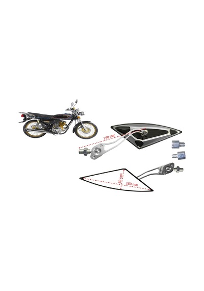Arora Cg 100 Modifiye Sport Ayna Gri