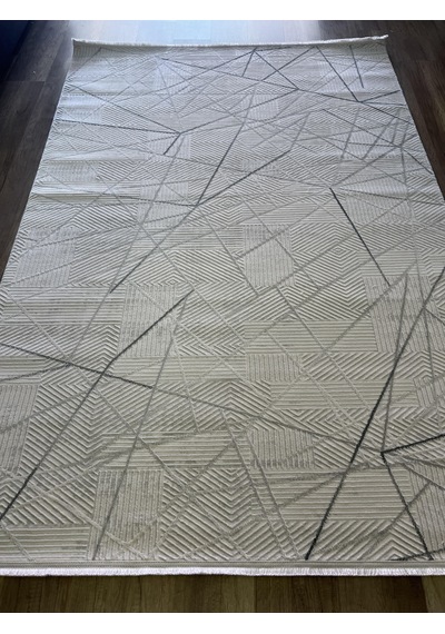 Hoom Rugs Moda 1080 Gri Yün Dokulu Akrilik Antibakteriyel Halı Gri