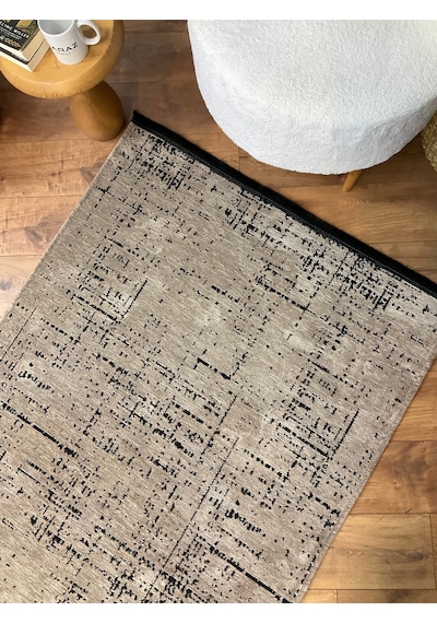 Şönil Dokuma Kayma Yapmaz Makinede Yıkanabilir Leke Tutmaz Kesme Bohem Kilim Vizon 2 Vizon Vizon