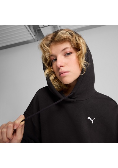 Puma Wardrobe Essentials Relaxed Kadın Siyah Sweatshirt 629746 Siyah