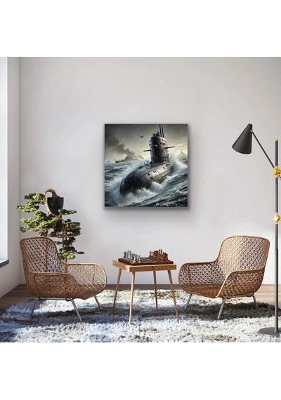 Denizaltı Kanvas Tablo 90x90cm Çok Renkli