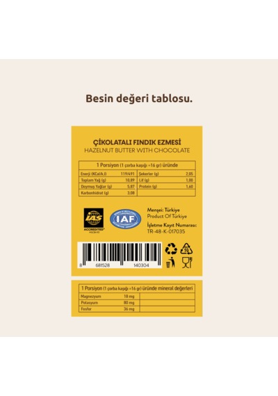 Çikolatalı Fındık Ezmesi 210 Gr