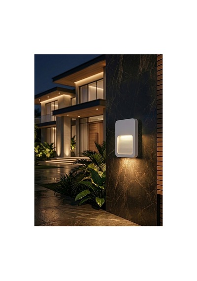 Avva 2w Beyaz Kasa 3000k Led Duvar Armatürü Ip65 Beyaz - 938652254 Beyaz