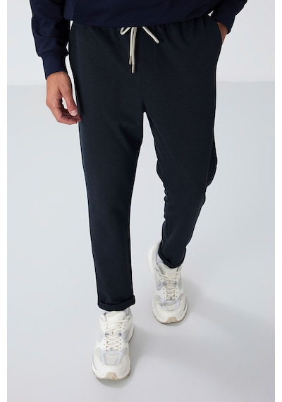 Tommy Life İndigo Yüzeyi Dokulu Standart Fit Erkek Eşofman Alt - 82154