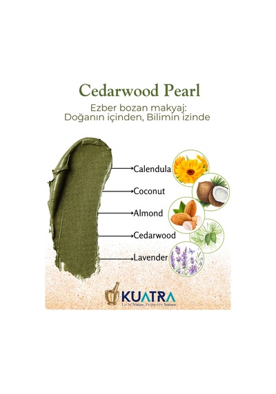 Kuatra Cedarwood Pearl Krem Far Yeşil