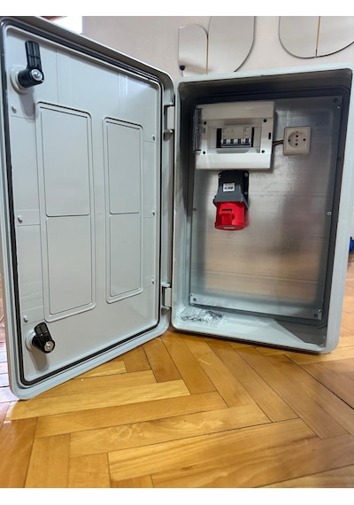MTSevcharger 22kW Trifaze Viko IP66 Kilitlenebilir Kombinasyon Kutusu Panosu Kaçak Akım Röleli  5x32A