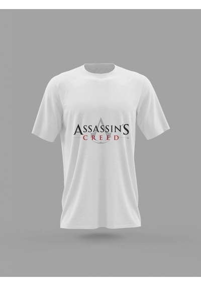 Startmore Adrift Mavi Assasin's Creed Oyuncu Baskılı T-shirt Pnrmtshrt4417 Beyaz