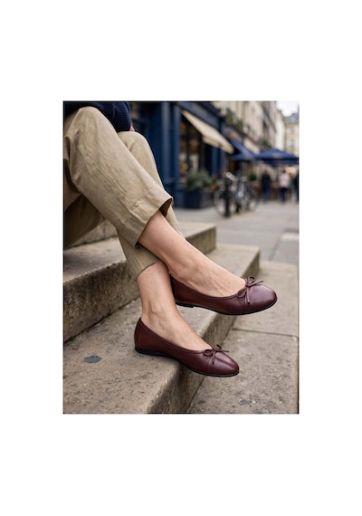 37brandshoes Deri Babetler Bordo Bordo