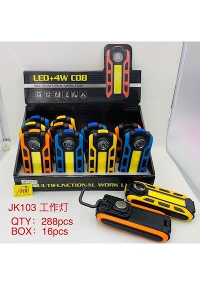 POWERMASTER JK103 4 WATT COB LED ÇOK FONKSİYONLU ÇALIŞMA LAMBASI Siyah