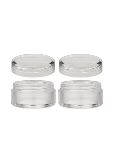 3,8cm 10ml Şeffaf Kapaklı Mini Kavanoz Küçük Takı Ve Mini Eşya Saklama Kutusu 2'li 2.8 L