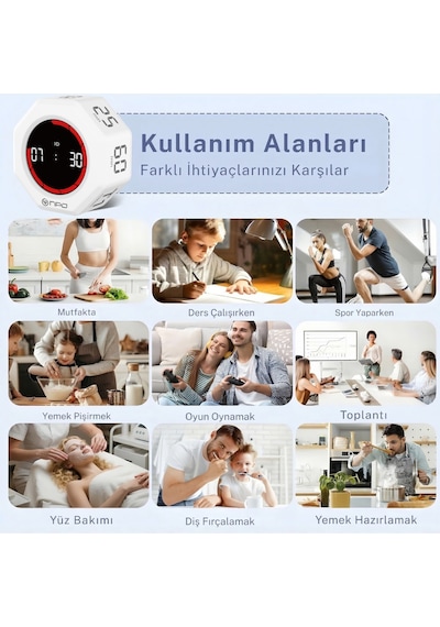 Npo Npt51b Alarmlı G-sensörlü Otomatik Zamanlayıcılı Küp Kronometre