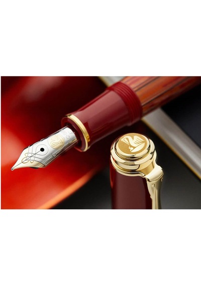 Pelikan Souveran M600 Dolma Kalem Tortoiseshell-Red F Uç 815840