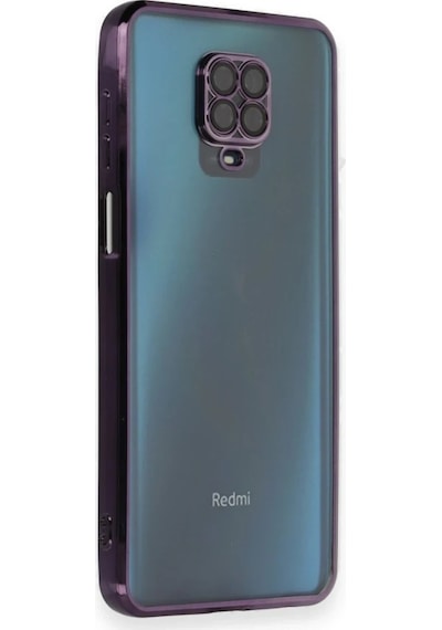 Mey İthalat Redmi Note 9 Pro Kılıf Lensli Silikon - Mor