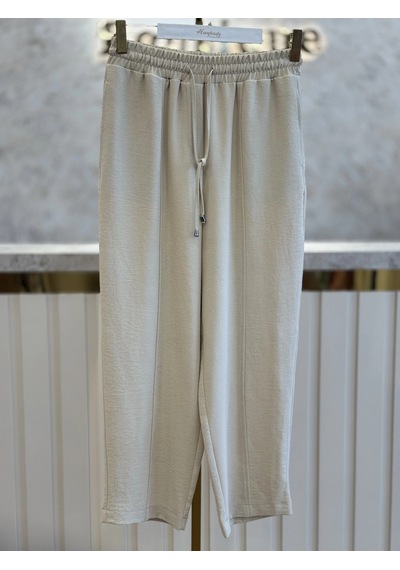 Sentez Sz-5642-t Taş Renk Beli Lastikli Pantolon 2