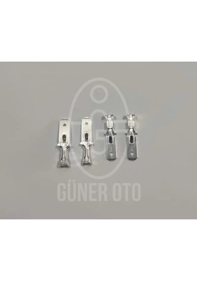 Uzun Tırnaklı Erkek Fiş-kablo Ucu 6.3 Mm Gümüş Kaplama-100 Adet