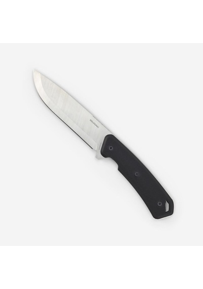 Solognac Sabit Kamp Bıçağı - Siyah - Paslanmaz Çelik - Sika 130 Fr Grip