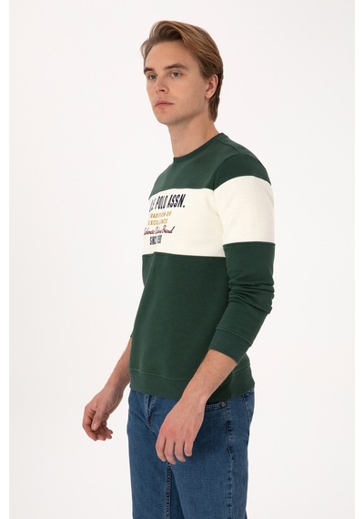U.s. Polo Assn. Erkek Koyu Yeşil Sweatshirt 50310433-vr079 Koyu Yesıl