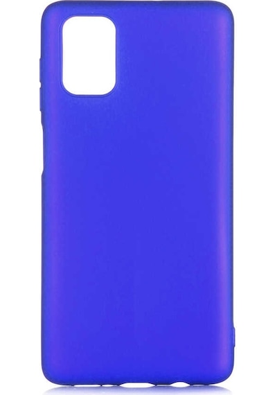 Noktaks - Galaxy Uyumlu M51 Uyumlu - Kılıf Mat Soft Premier Silikon Kapak - Saks Mavi - T15000 Saks Mavi