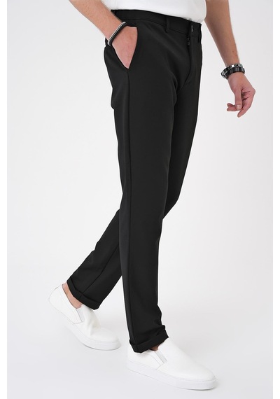 Efor Comfort Fit Beli Lastikli Siyah Jogger Pantolon P 1183 Siyah