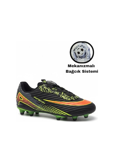 Airlaliga Erkek Çocuk Mekanızmalı Bağcık Özellikli Krampon L-620-kr Siyah - Turuncu
