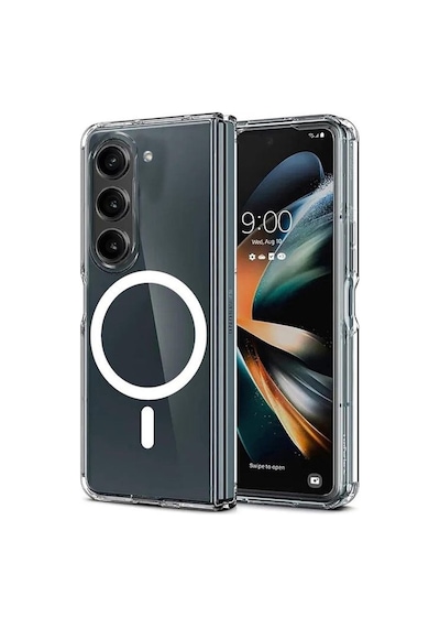 Samsung Galaxy Uyumlu Z Fold 6 Kılıf Magneticsafe Şeffaf Silikon - Şeffaf Renk