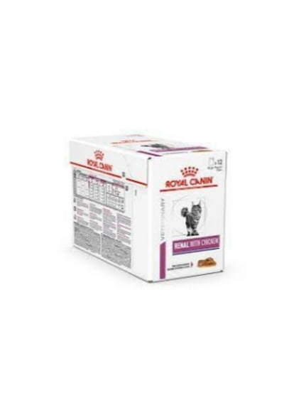 Royal Canin Renal With Chicken Yaş Kedi Maması 12x85 Gr - Tavuklu Böbrek Diyeti 12'li Paket