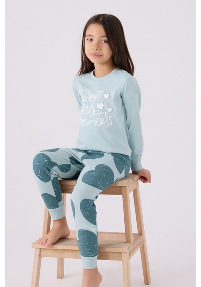 Rolypoly Kız Çocuk Mavi Pijama Takımı Rp3470-c-v2 Mavi