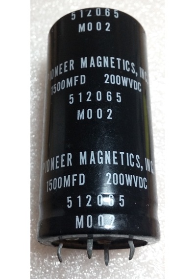 5 Adet Pioneer Magnetics 200V 1500Uf Kondansatör Abd Üretimi