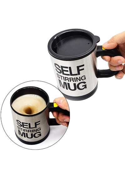 Karıştırıcı Özellikli Mikser Kupa Bardak Self Stirring Mug Çok Renkli
