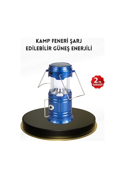 Solar Kamp Lambası Kızak Sistemli Şarjlı Taşınabilir Doğa Yürüyüşü Işığı