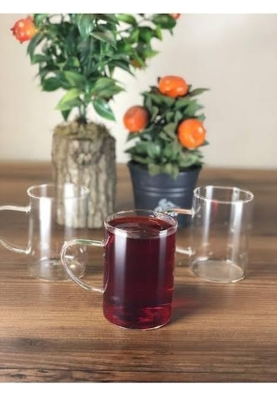 6'li Borosilikat Cam Kupa Isıya Dayanıklı Termisil Çay Ve Kahve Bardağı Seti, Şeffaf Cam Kupa, Sıcak Soğuk Genel