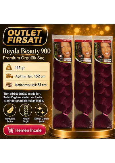 3 Paket / Afrika Örgüsü Ve Rasta İçin Sentetik 900 - Izbp-892948 Renkli