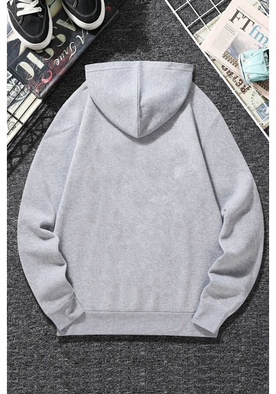 Uyguntarz Unisex Naruto Baskılı Sweatshirt Gri