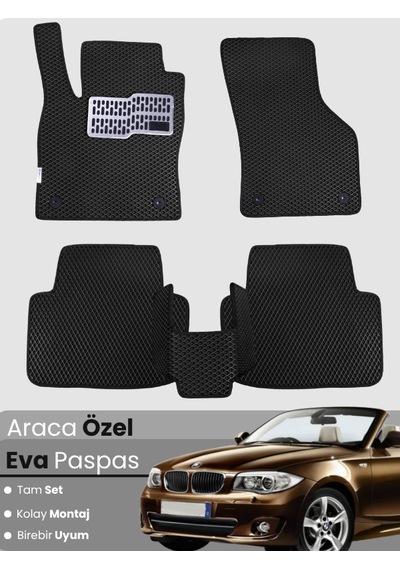 Bmw 1 Serisi E88 Cabrio 2004-2011 Uyumlu Eva Paspas Tam Set Araca Özel,su Geçirmez,kolay Montaj 350