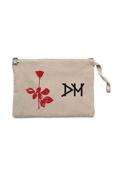 Depeche Mode Rose Krem Clutch Astarlı Cüzdan / El Çantası