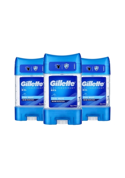 Gillette Cool Wave Gel 48H Erkek Stick Deodorant 3 x 70 ML