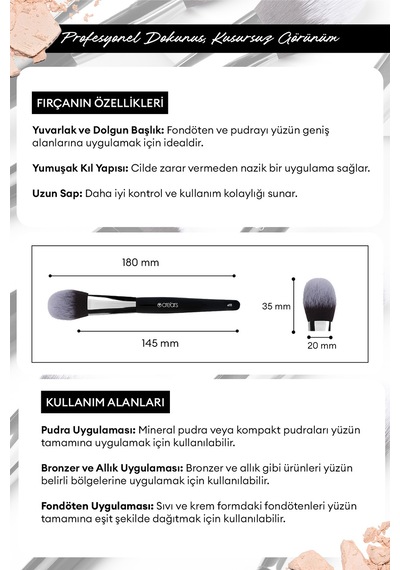 Pudra Fırçası Cre'ars Powder Finish Brush 111