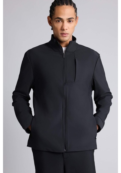 Defacto Defactofit Standart Fit Dik Yaka Fermuarlı Sweatshirt F7635ax25aubk81 Siyah
