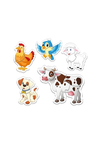 Crcl020 Baby Puzzle Çiftlik Hayvanları, Çok Renkli