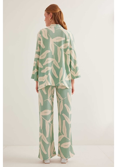 Bigdart Gabria Desenli Kimono Takım Mint