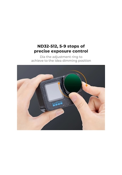 K&f Concept Gopro Hero13/hero12 Black Için Nd32-512 Filtre Hero13/12/11/10/9