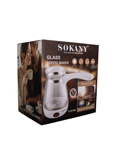Sokany YLW-606 600 W Cam Elektrikli Türk Kahvesi Makinesi