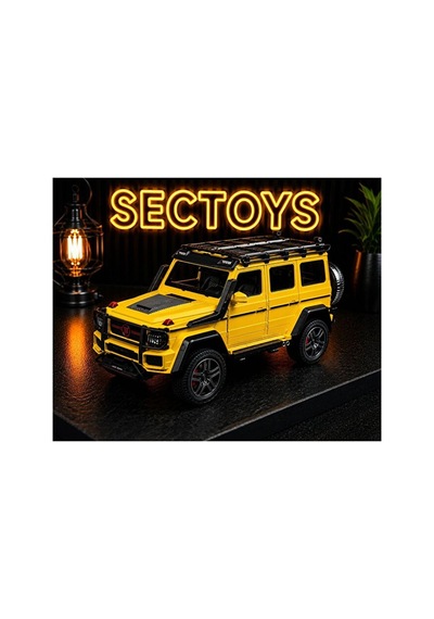 Mercedes-benz G63 Amg Brabus Diecast Model Araba 1:24 Ölçek Mercedes G63 Jip Sarı